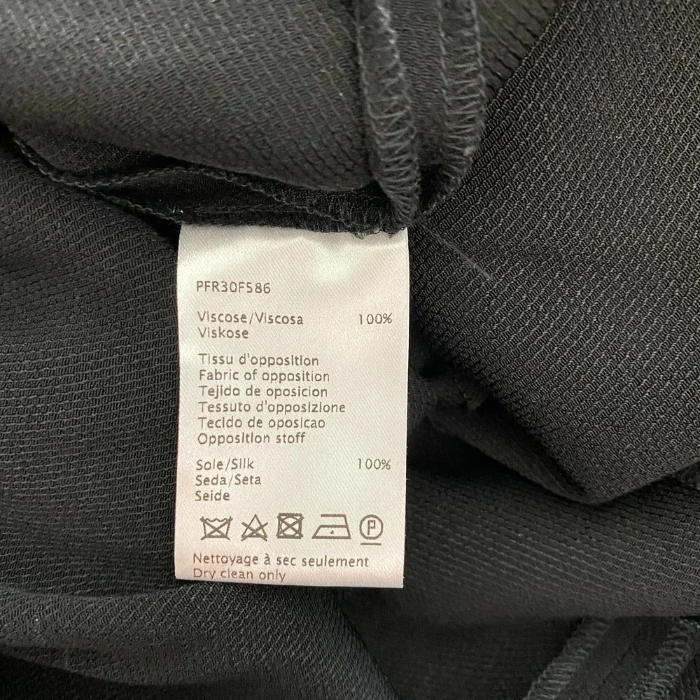 Pablo Gerard Darel Black Ruffle Long Sleeve‎ Dress